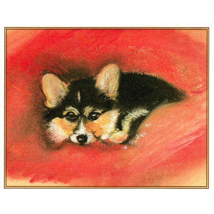 Corgi Puppies Cards Set