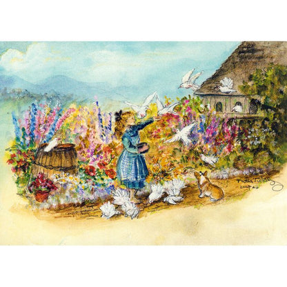 Children in Garden Cards Set