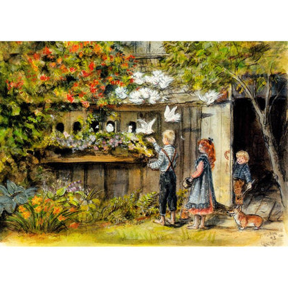 Children in Garden Cards Set