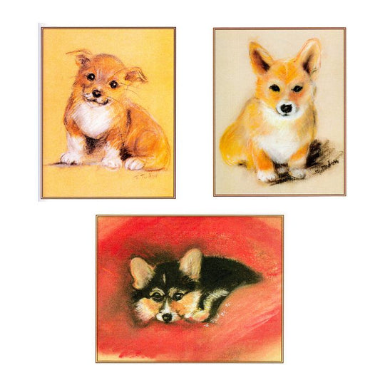 Corgi Puppies Cards Set