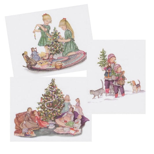 Dolls' Christmas Cards Set