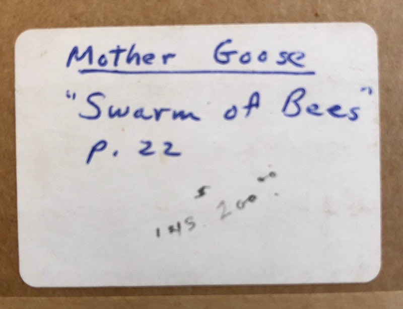 Original Painting Mother Goose Swarm of Bees