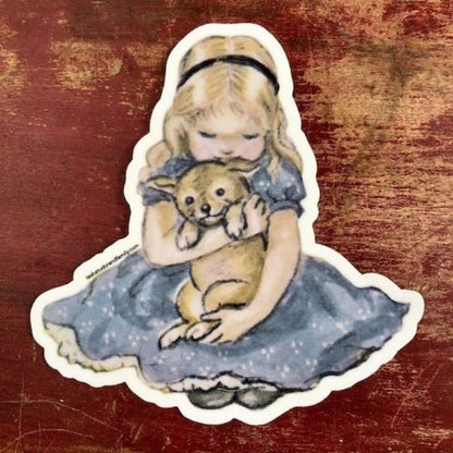 Puppy Love Corgi Sticker or Magnet