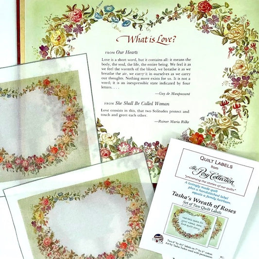 Wreath of Roses Quilt Labels