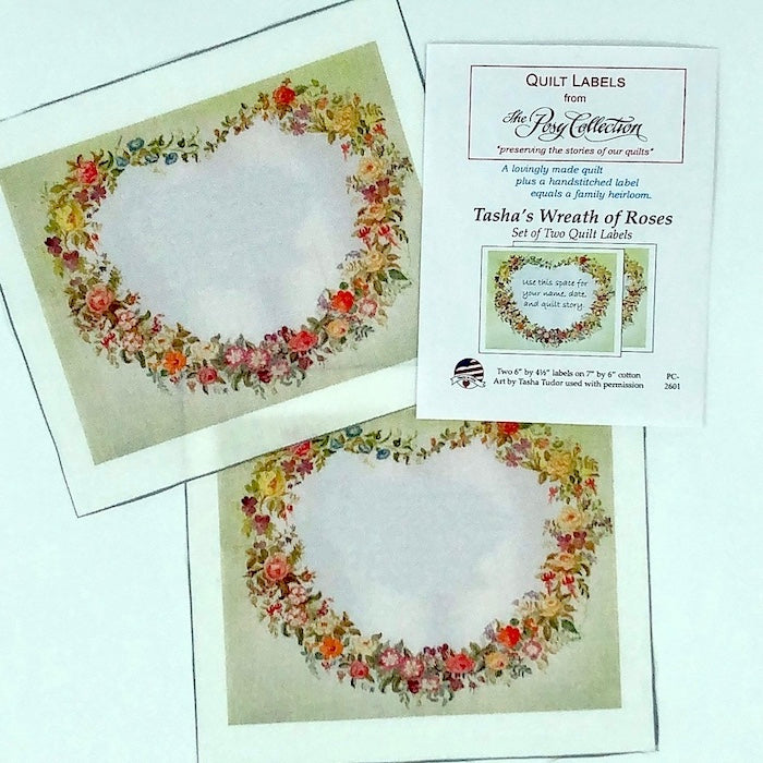 Wreath of Roses Quilt Labels