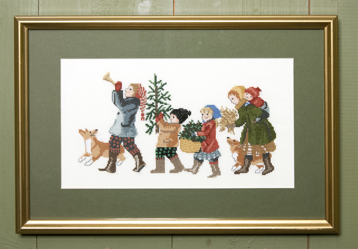 Tasha Tudor and Family - Merry Christmas Cross Stitch Kit