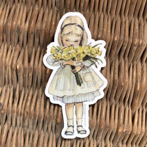 child_with_daffodils_tasha_tudor_sticker_4